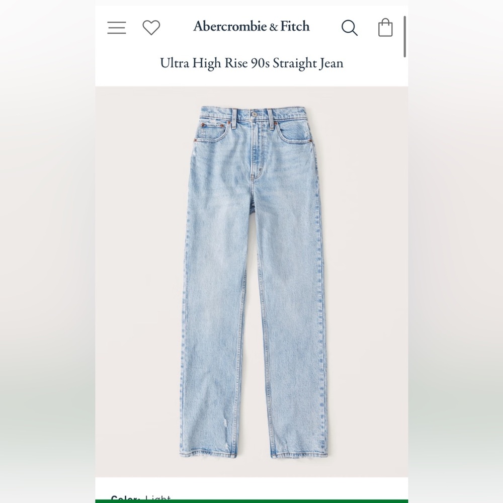 Abercrombie & Fitch The 90’s Straight Ultra High Rise
